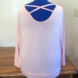 Gaian Long-Sleeve Yoga Top with Back Detail - EUC